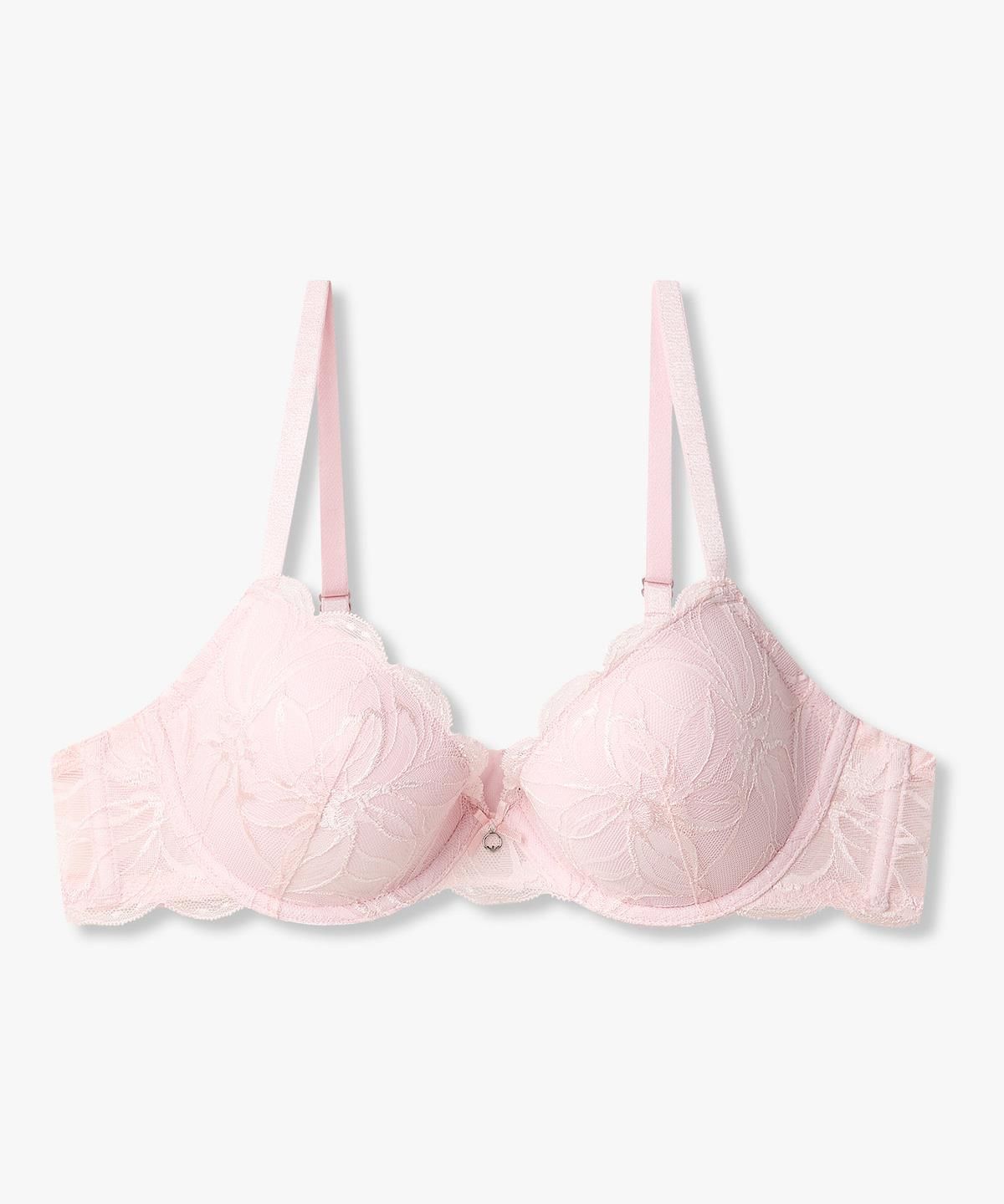 엠포리오 아르마니 언더웨어(EMPORIO ARMANI UNDERWEAR) 여성 레이스 패치 리무버블 푸쉬업 브라_핑크 0826385516