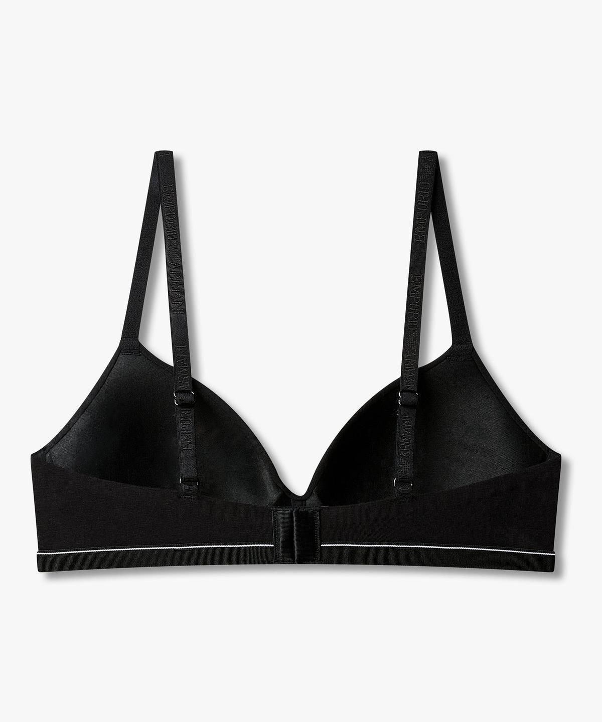 엠포리오 아르마니 언더웨어(EMPORIO ARMANI UNDERWEAR) 여성 이글 로고 밴딩 브라렛 브라_블랙 0826381524