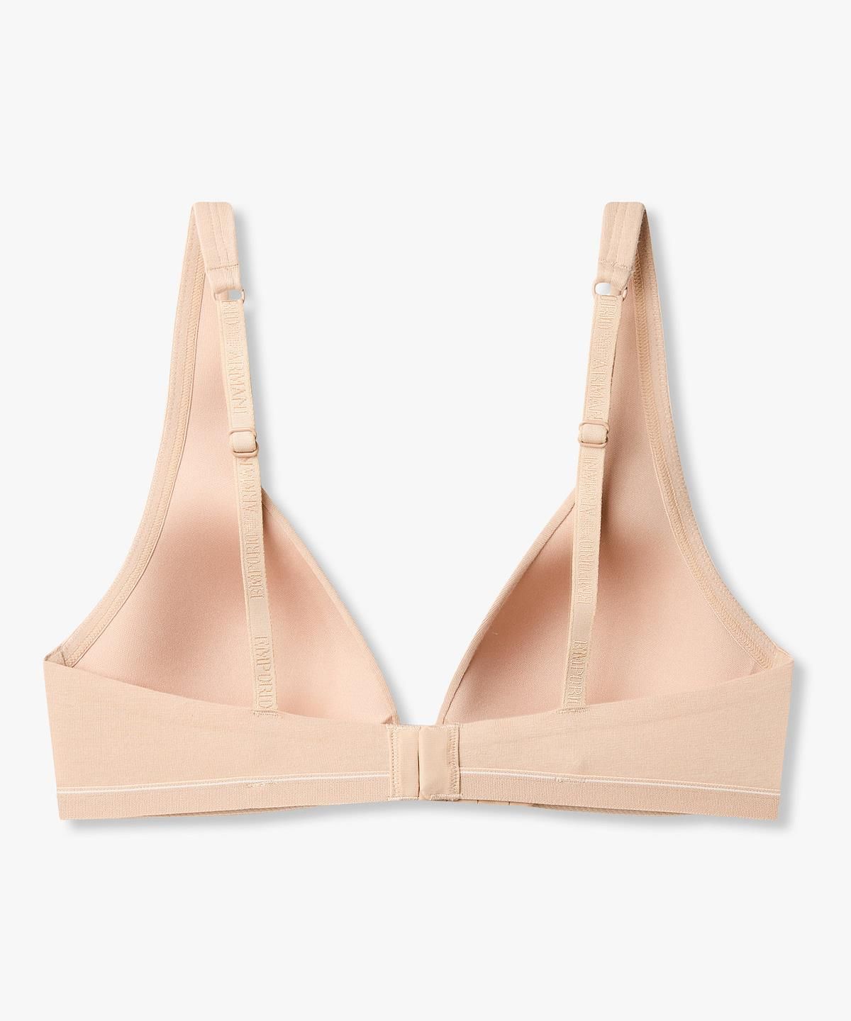 엠포리오 아르마니 언더웨어(EMPORIO ARMANI UNDERWEAR) 여성 딥 브이넥 이글 로고 브라렛 브라_내추럴 0826381521