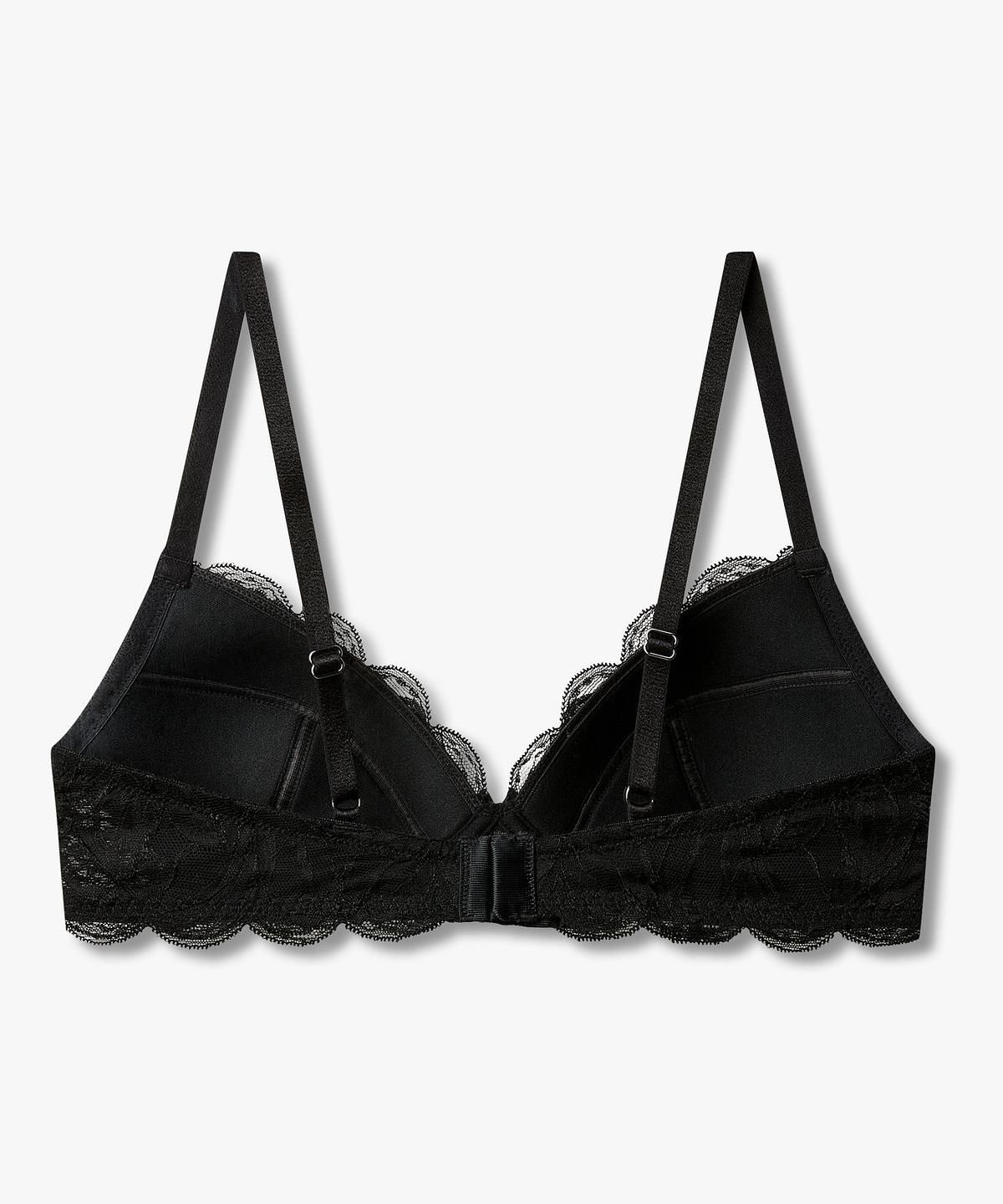 엠포리오 아르마니 언더웨어(EMPORIO ARMANI UNDERWEAR) 여성 레이스 패치 브라렛 브라_블랙 0826381519