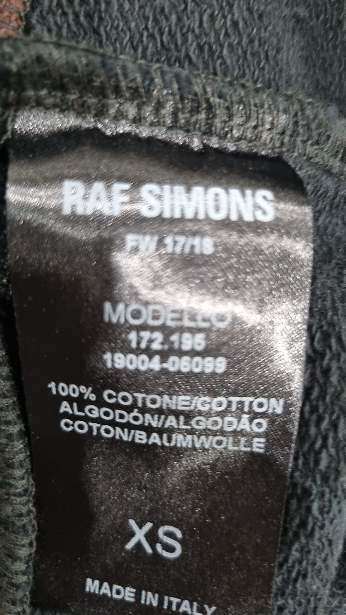 라프시몬스(RAF SIMONS) 후드 티셔츠 XS
