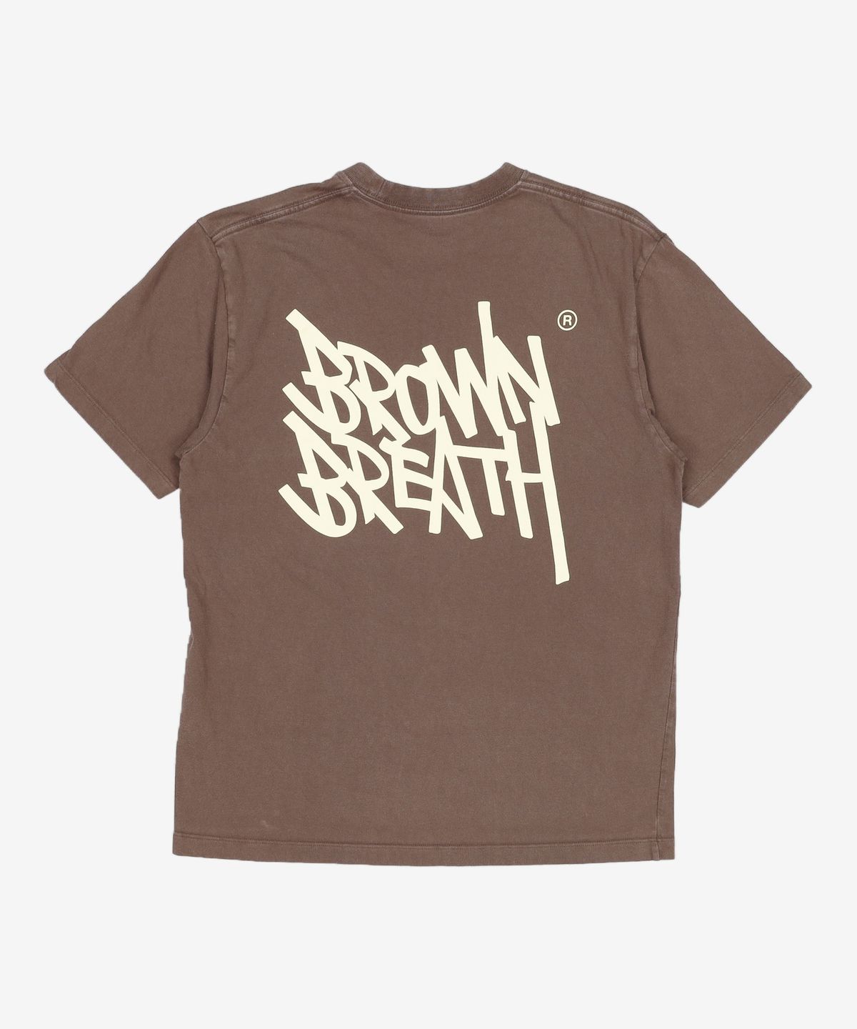 브라운브레스(BROWNBREATH) TAG TEE - DARK BROWN S