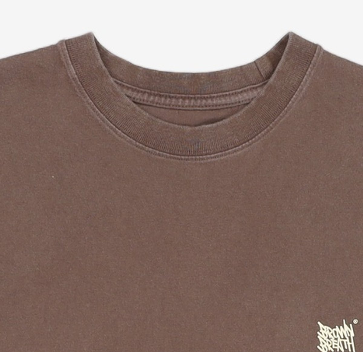 브라운브레스(BROWNBREATH) TAG TEE - DARK BROWN S