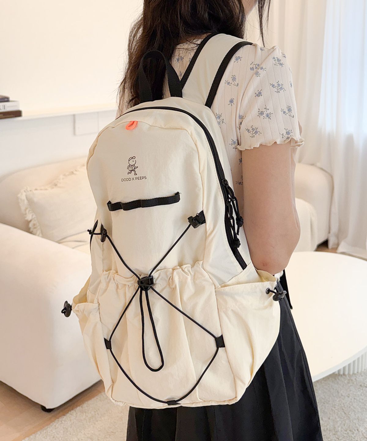 핍스(PEEPS) [DODD x PEEPS] Roly Backpack(IVORY)