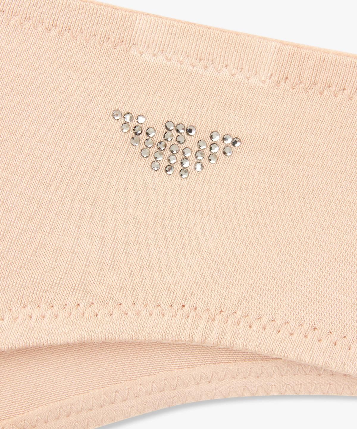 엠포리오 아르마니 언더웨어(EMPORIO ARMANI UNDERWEAR) 여성 핫픽스 로고 레이온 저지 브리프_내추럴 0826311503