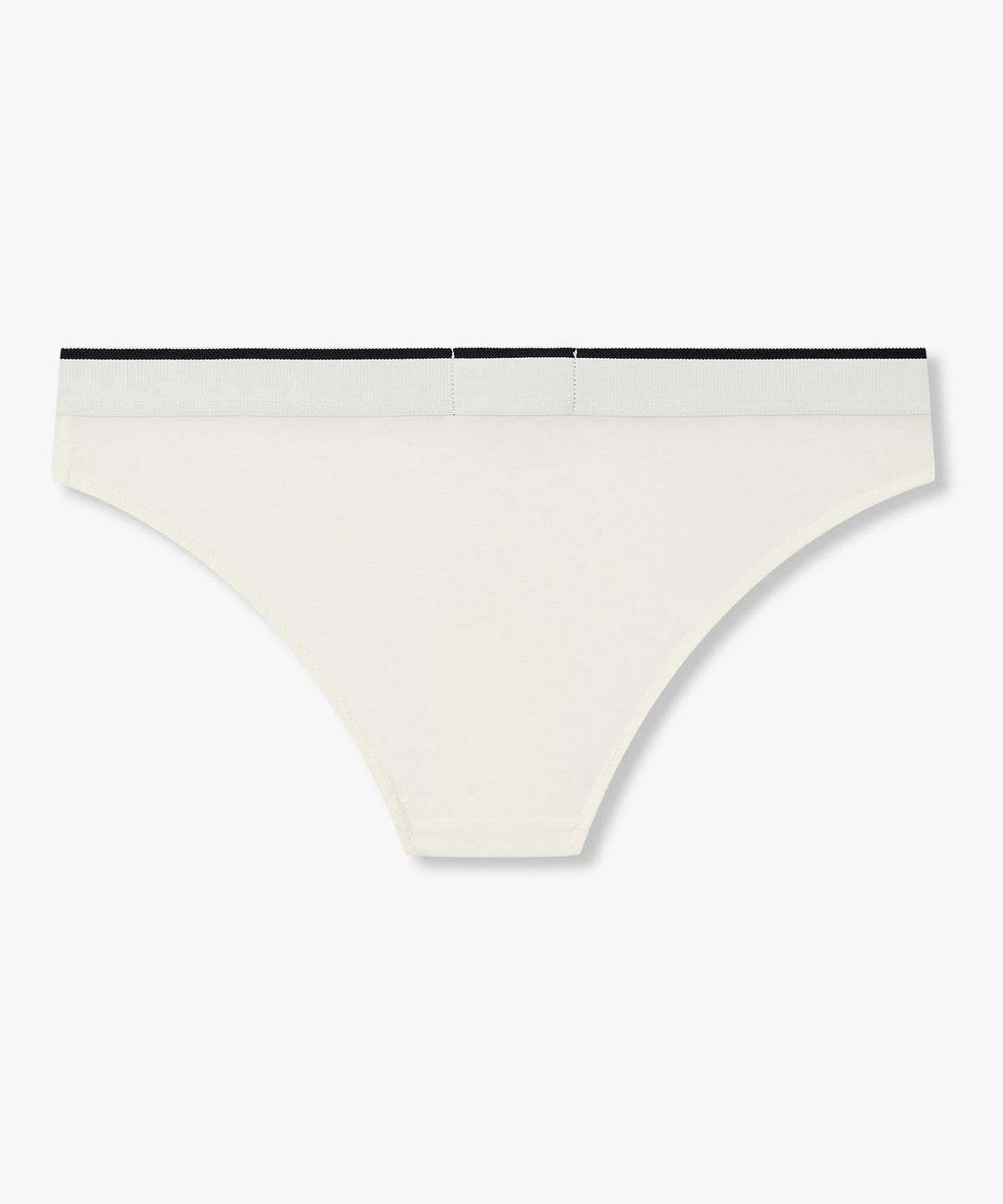 엠포리오 아르마니 언더웨어(EMPORIO ARMANI UNDERWEAR) 여성 배색 트림 로고 밴딩 브리프_화이트 0826311531