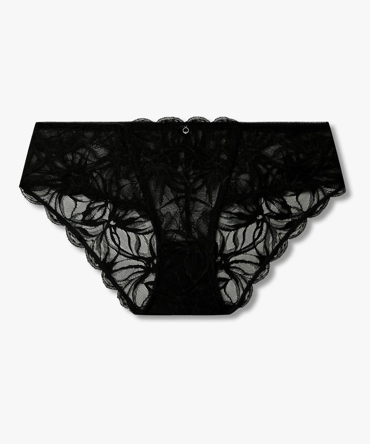 엠포리오 아르마니 언더웨어(EMPORIO ARMANI UNDERWEAR) 여성 플로럴 레이스 힙스터 브리프_블랙 0826311523