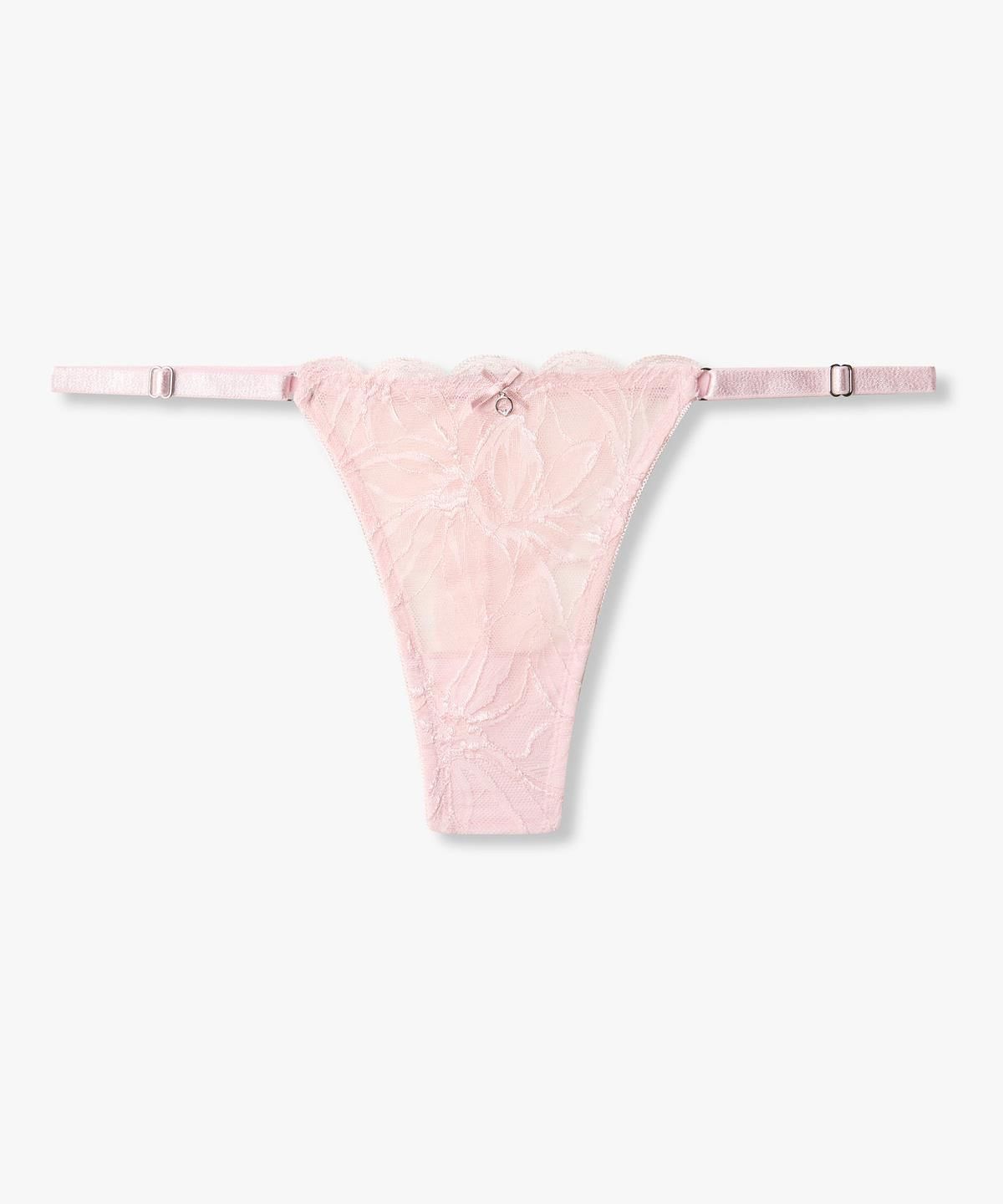 엠포리오 아르마니 언더웨어(EMPORIO ARMANI UNDERWEAR) 여성 사이드 어저스트 스트랩 메쉬 티팬티_핑크 0826310512