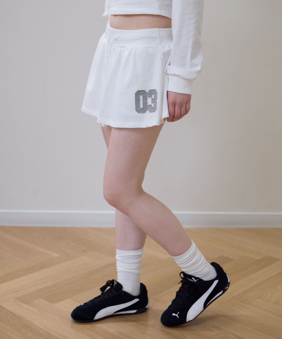 로제프란츠(ROSEFRANTZ) Patchwork Mini Skirt [Ivory]