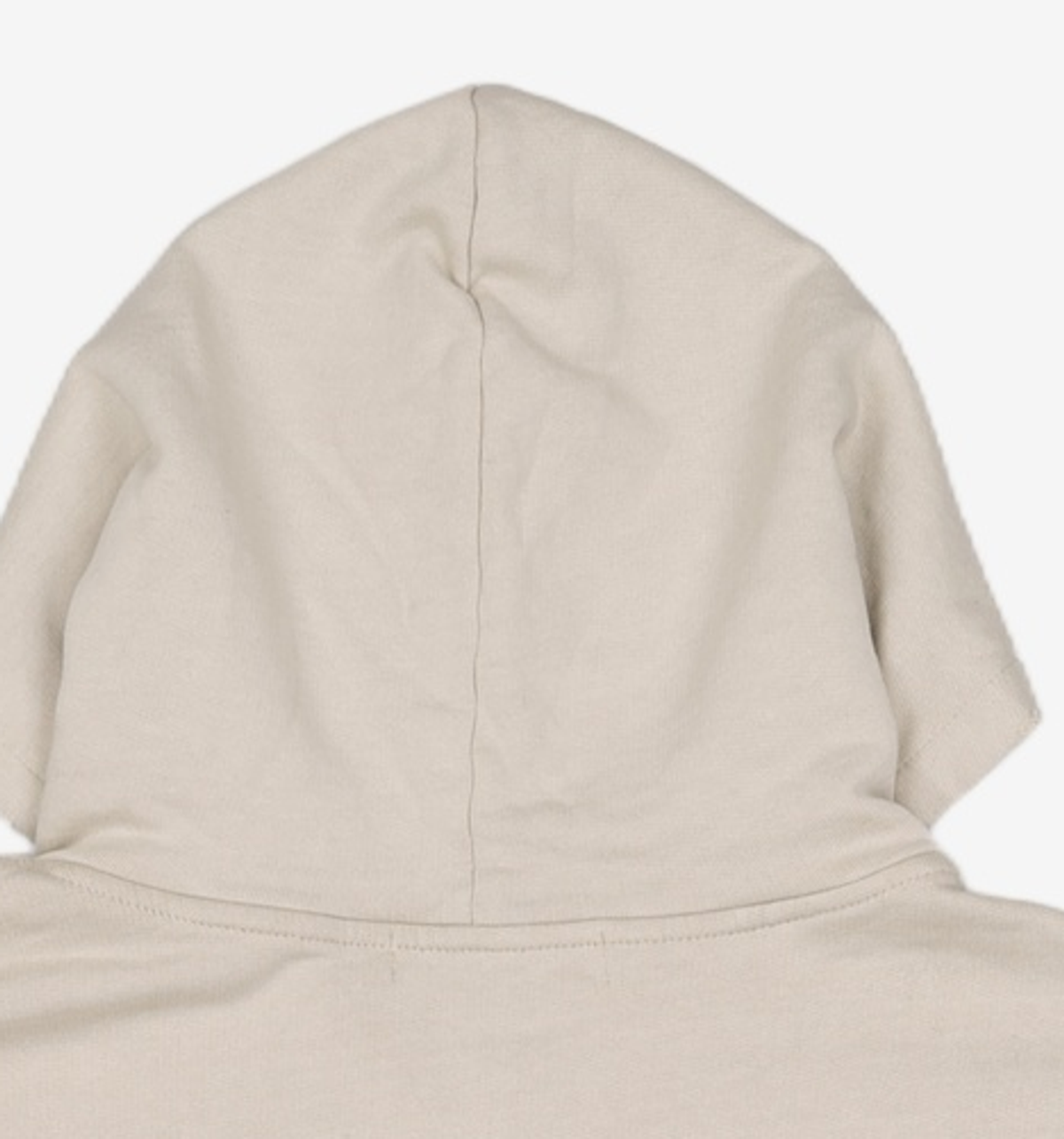 다이닛(DEINET) CUT OFF DETAIL ZIP-UP HOODIE IN BEIGE FREE