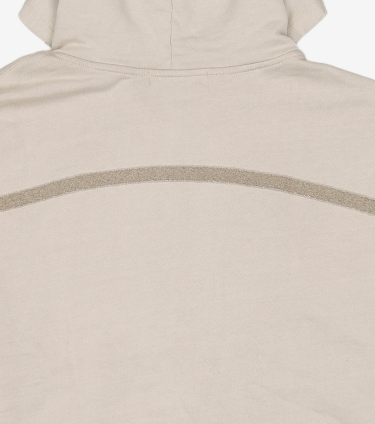 다이닛(DEINET) CUT OFF DETAIL ZIP-UP HOODIE IN BEIGE FREE
