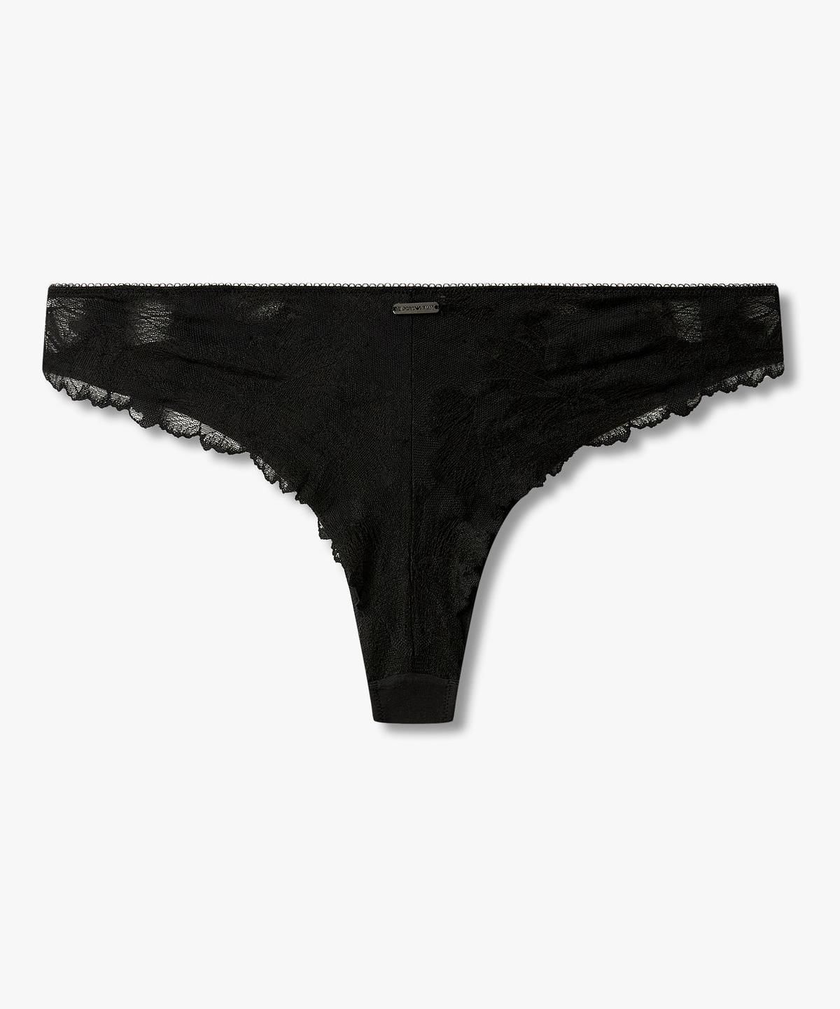 엠포리오 아르마니 언더웨어(EMPORIO ARMANI UNDERWEAR) 여성 플로럴 레이스 브리프_블랙 0826311530