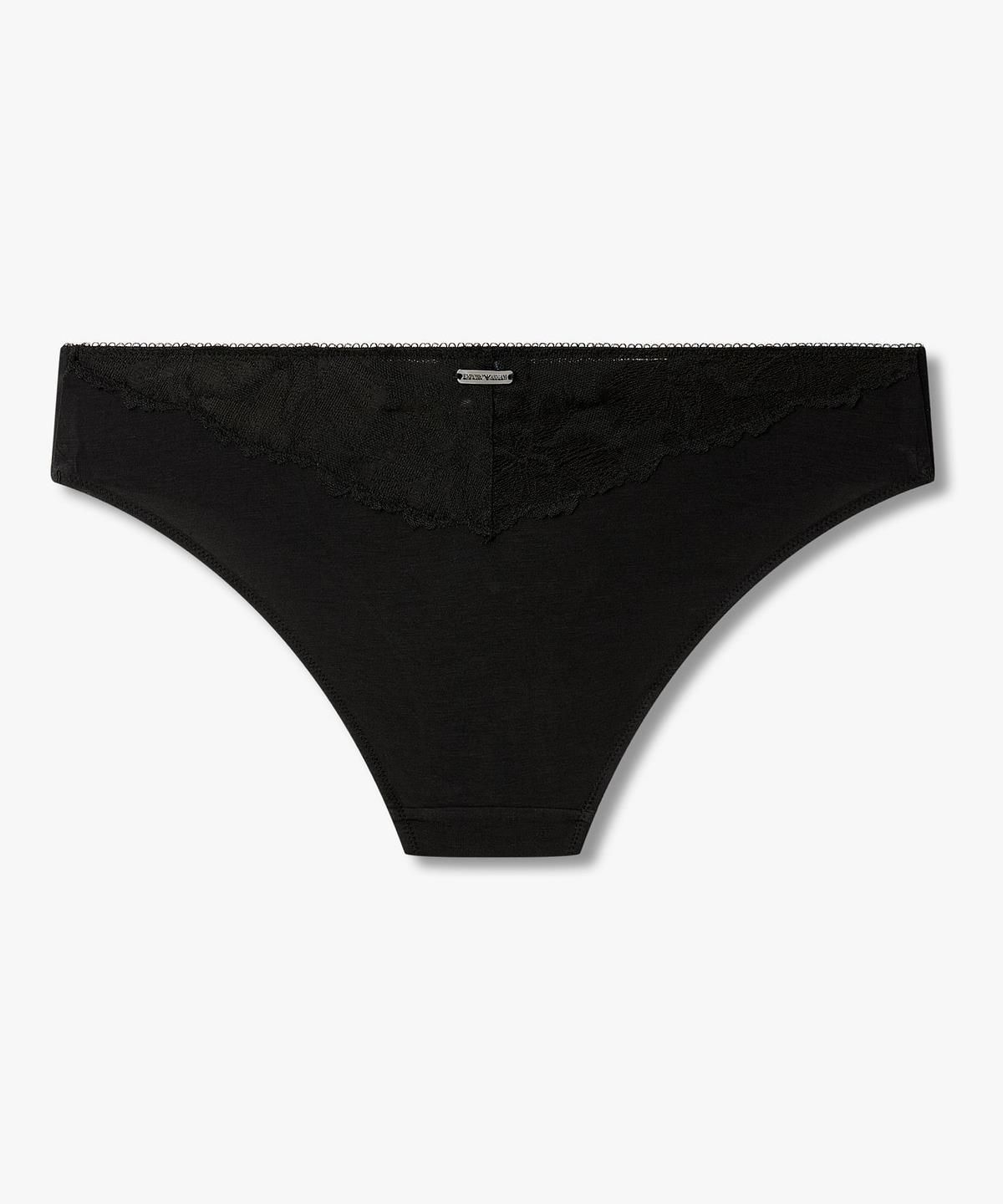 엠포리오 아르마니 언더웨어(EMPORIO ARMANI UNDERWEAR) 여성 레이스 트림 브리프_블랙 0826311529
