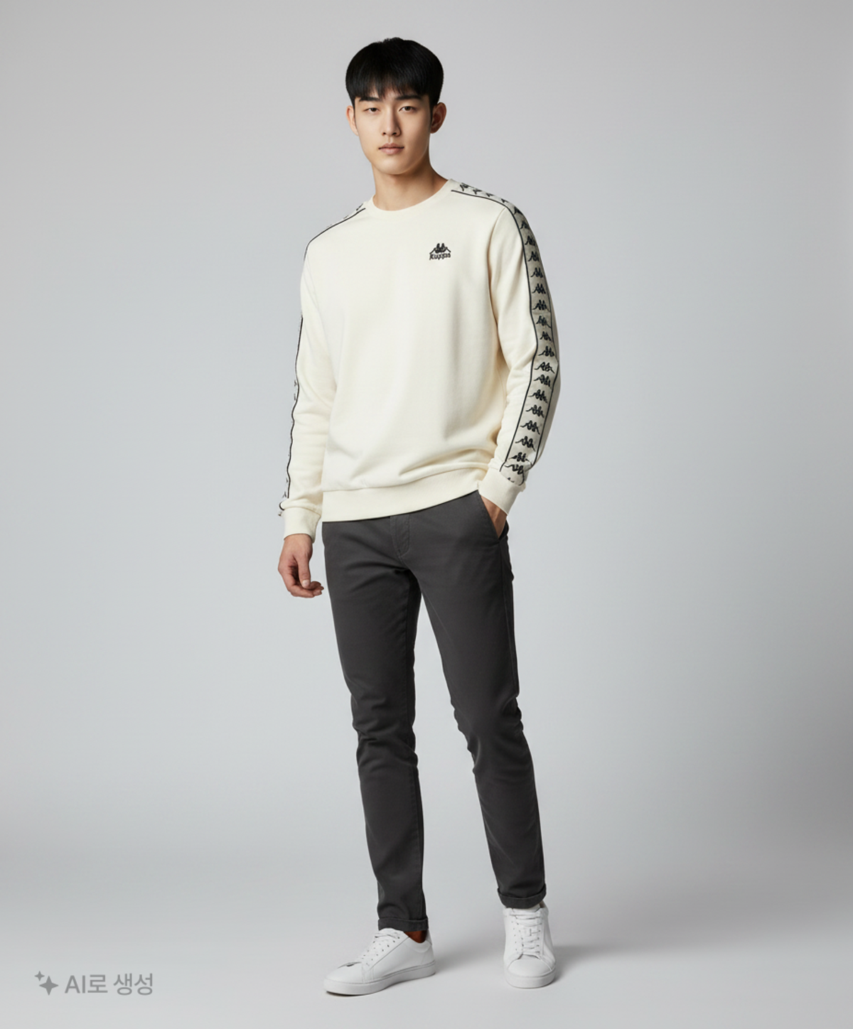 카파(KAPPA) 222반다 맨투맨 티셔츠 - 블랙 / KIRL391MD-BL L