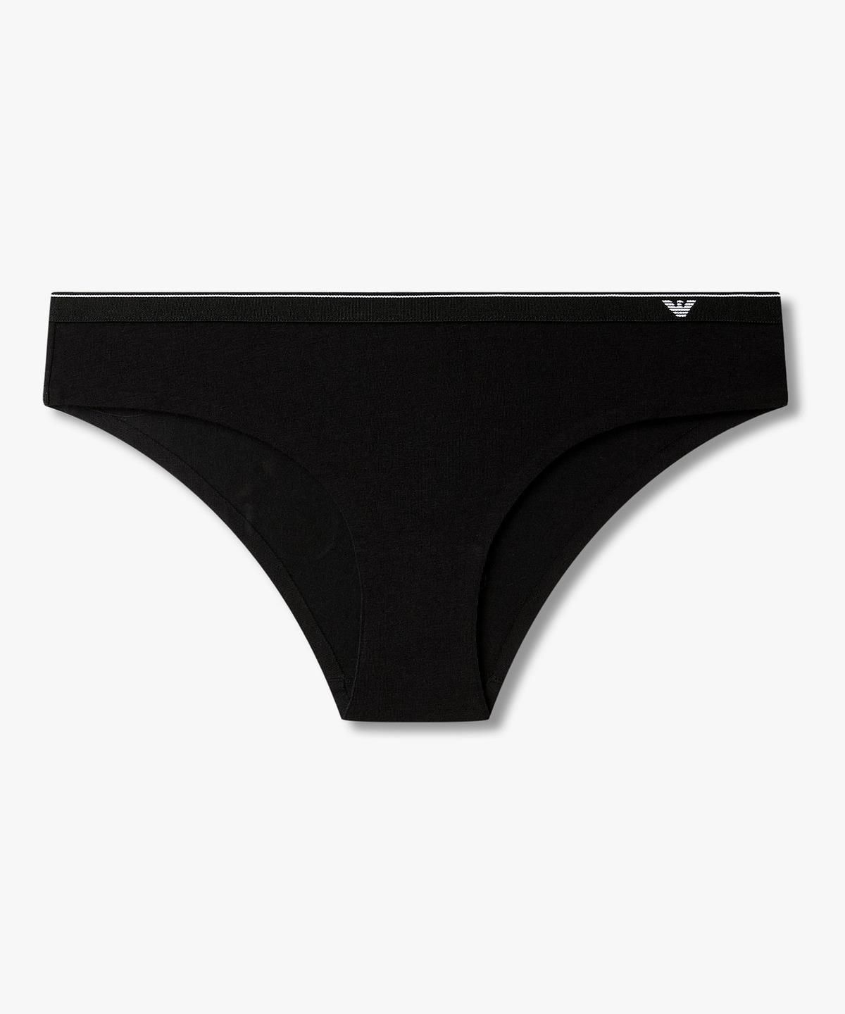 엠포리오 아르마니 언더웨어(EMPORIO ARMANI UNDERWEAR) 여성 이글 로고 밴딩 브리프_블랙 0826311526