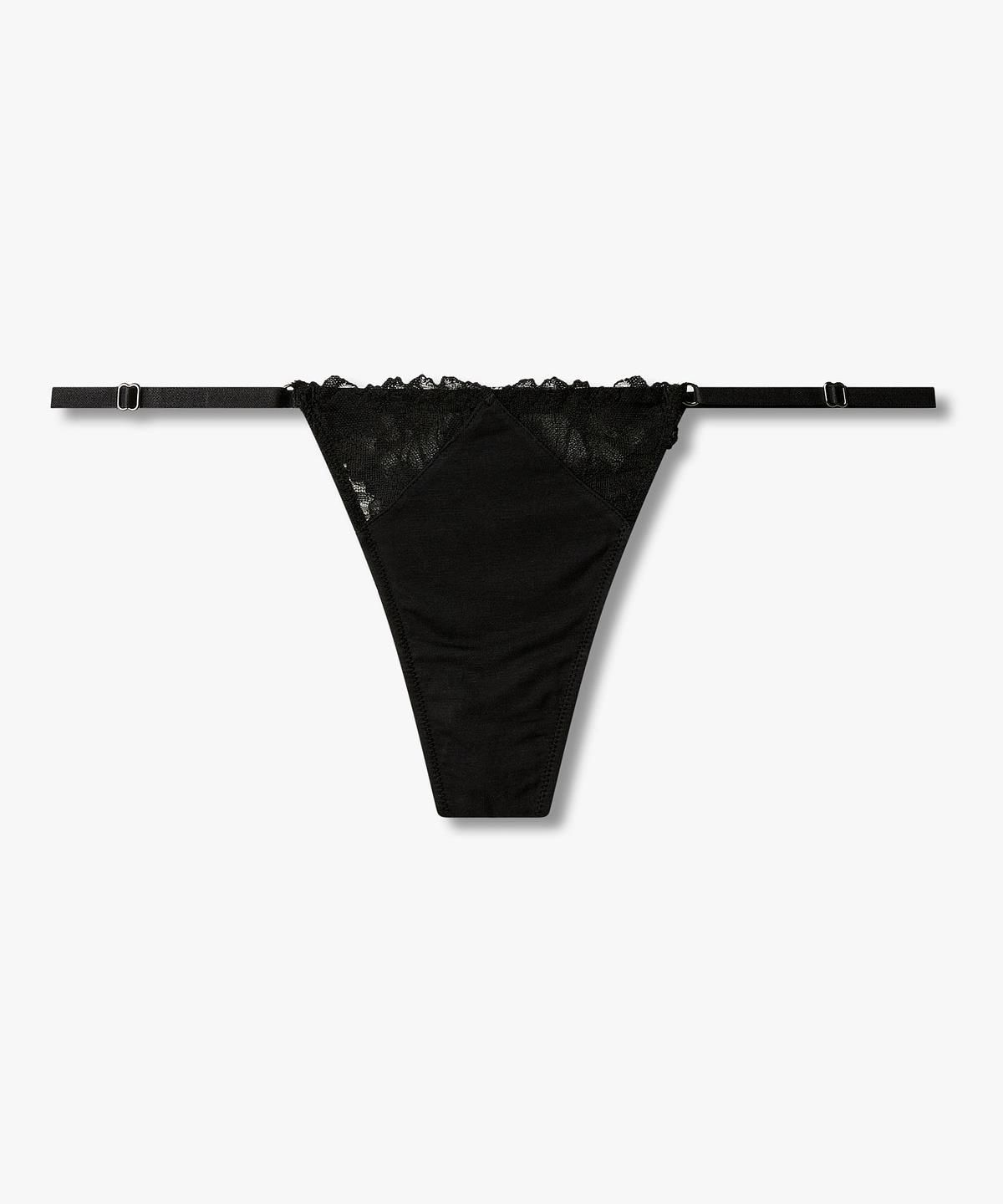 엠포리오 아르마니 언더웨어(EMPORIO ARMANI UNDERWEAR) 여성 플로럴 레이스 티팬티_블랙 0826310521