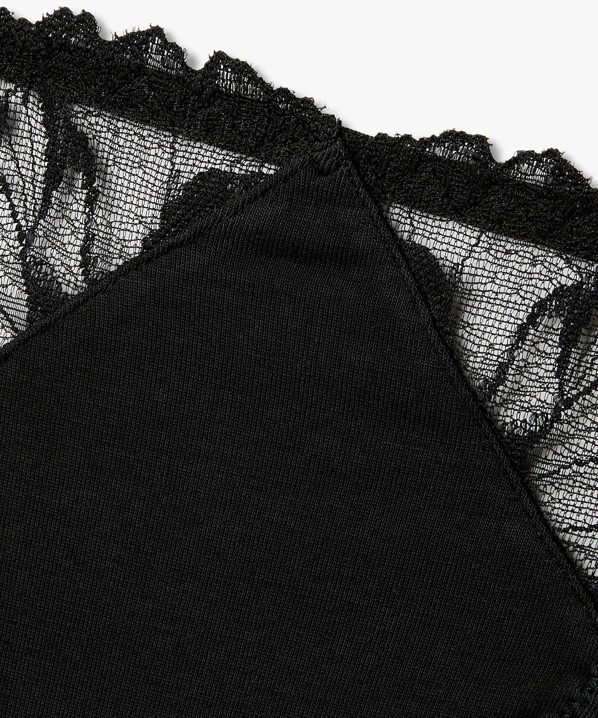 엠포리오 아르마니 언더웨어(EMPORIO ARMANI UNDERWEAR) 여성 플로럴 레이스 티팬티_블랙 0826310521