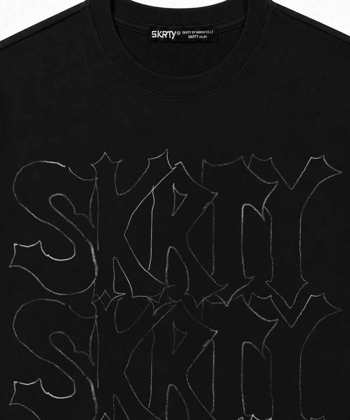 스컬티(SKRTY) 그래픽 코튼 프린트 티셔츠