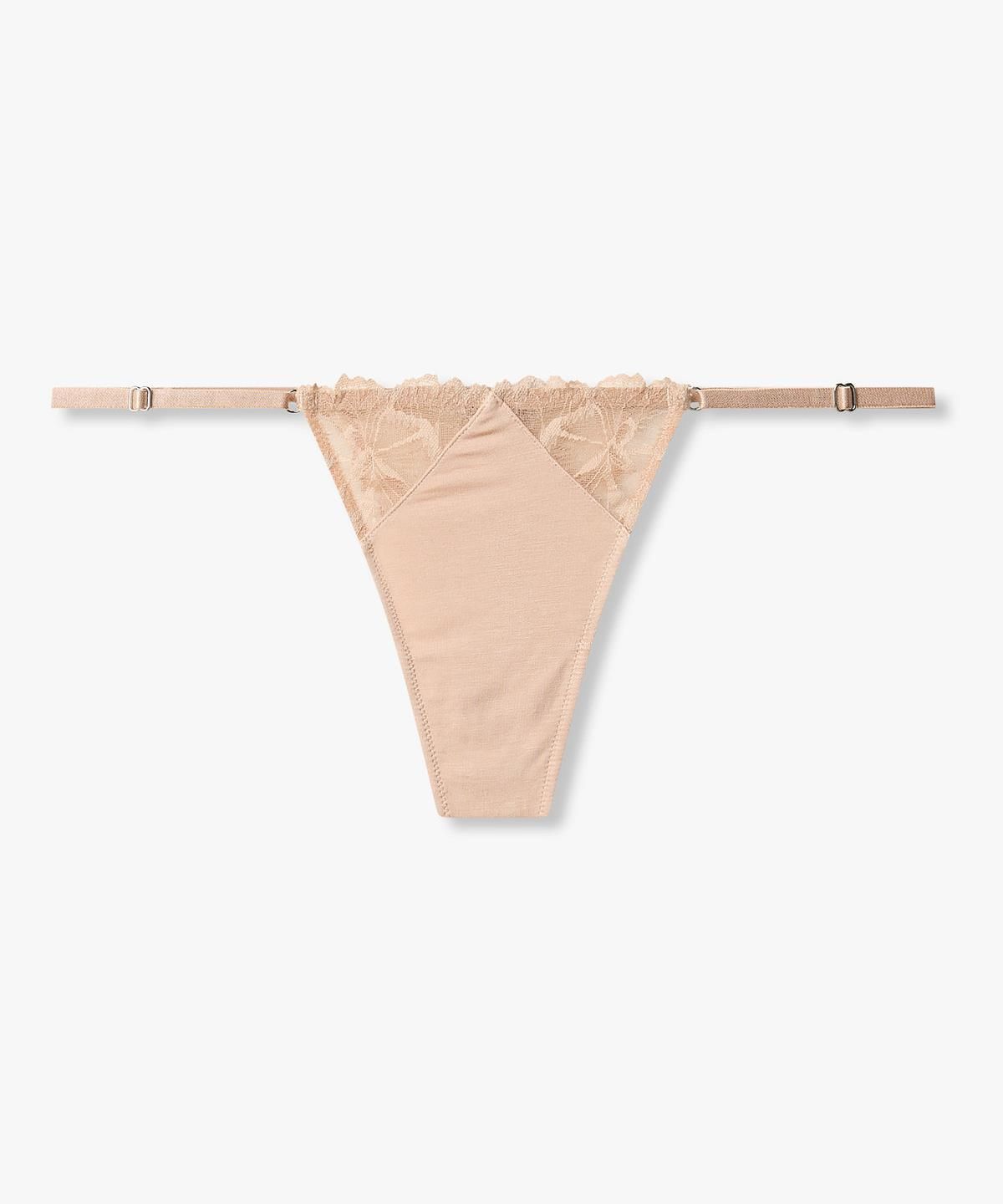 엠포리오 아르마니 언더웨어(EMPORIO ARMANI UNDERWEAR) 여성 플로럴 레이스 티팬티_내추럴 0826310520