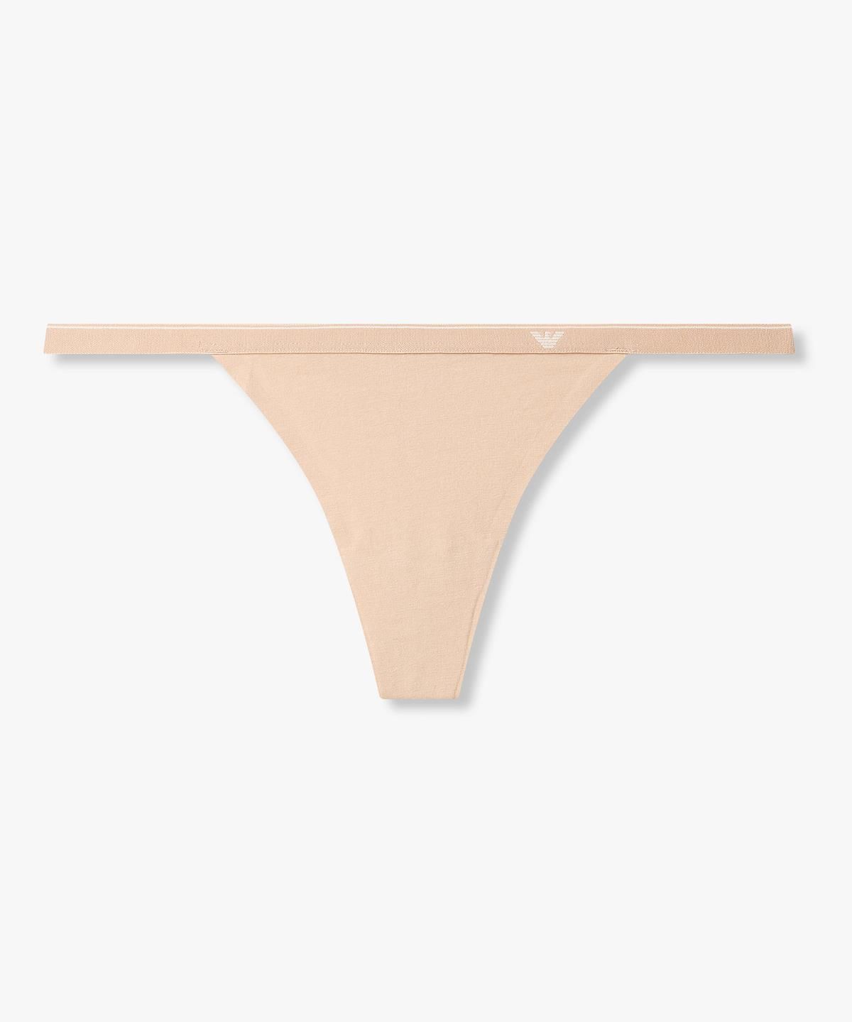 엠포리오 아르마니 언더웨어(EMPORIO ARMANI UNDERWEAR) 여성 이글 로고 밴딩 티팬티_내추럴 0826310518