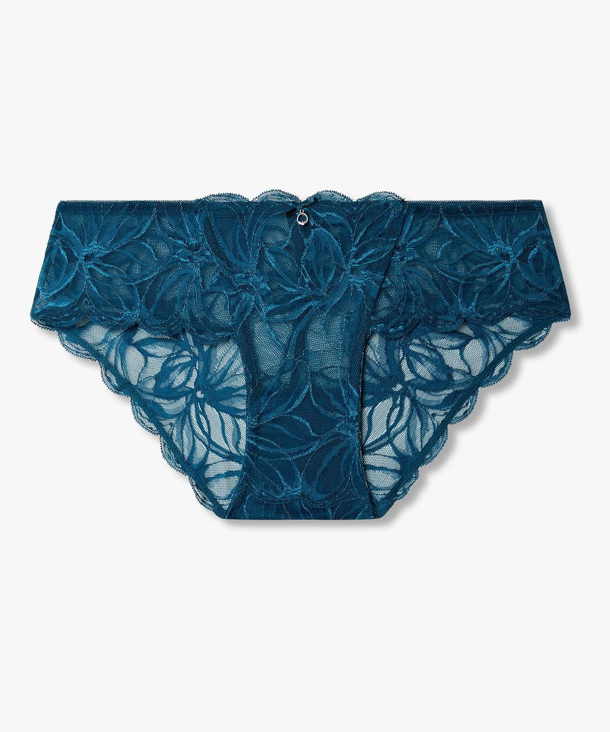 엠포리오 아르마니 언더웨어(EMPORIO ARMANI UNDERWEAR) 여성 플로럴 레이스 힙스터 브리프_블루 0826311521