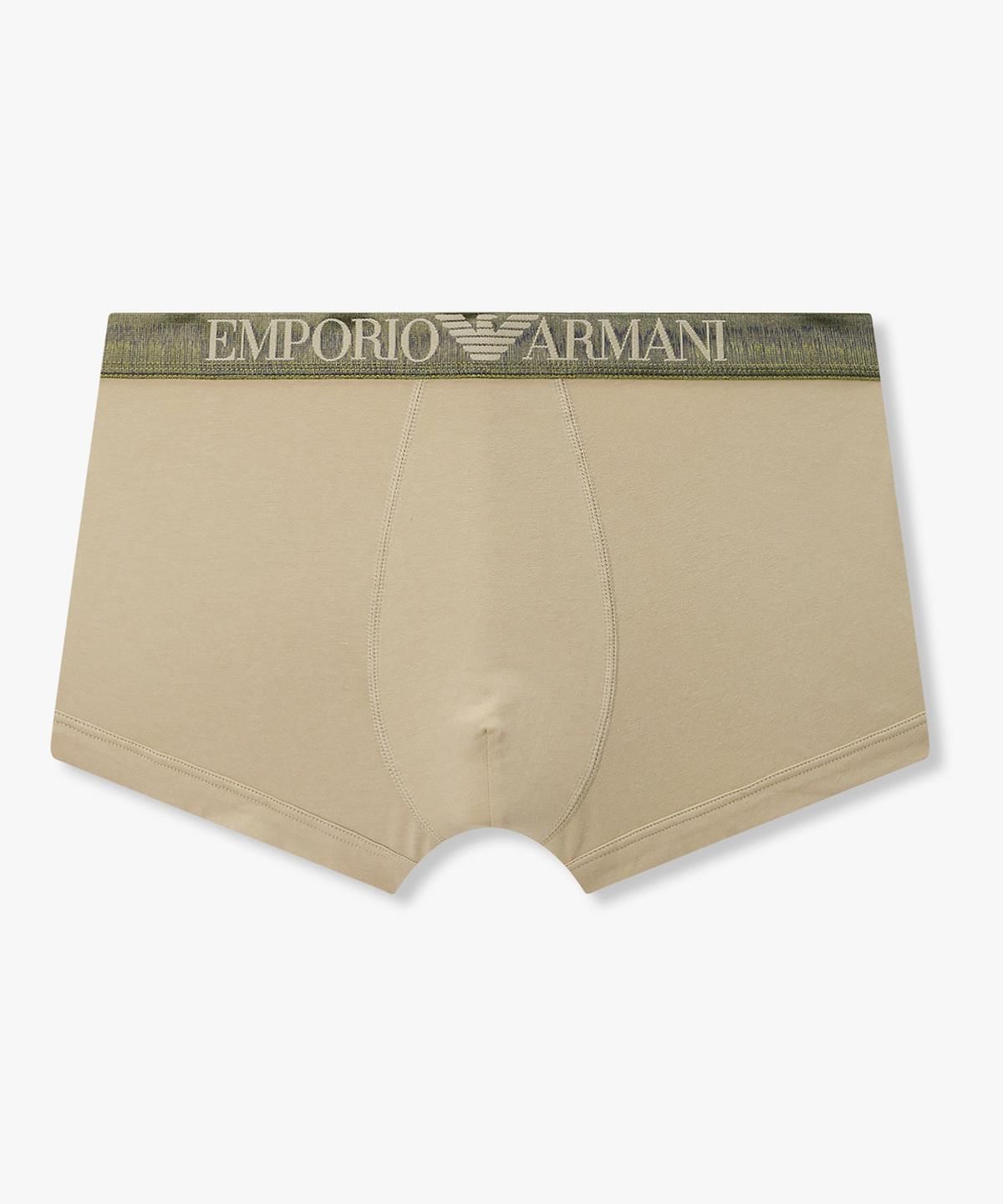 엠포리오 아르마니 언더웨어(EMPORIO ARMANI UNDERWEAR) 남성 글로시 밴딩 로고 드로즈_베이지 0816312031