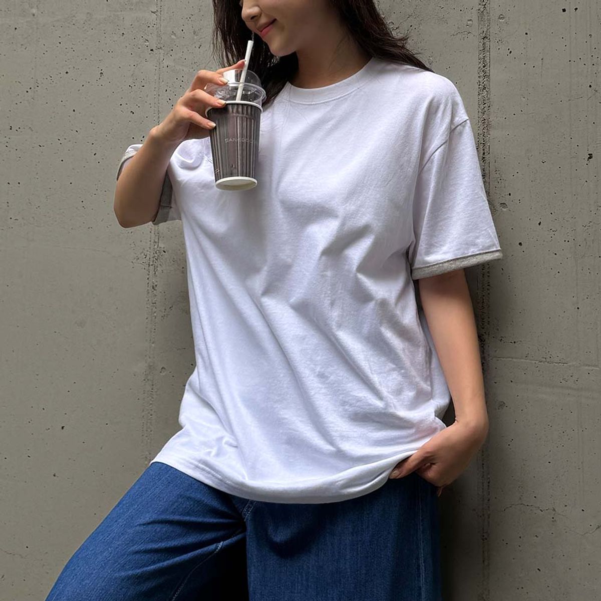 바이모노(BYMONO) [빅사이즈 M-6XL] 꼭꼭숨티 하이퀄리티 레이어드 반팔