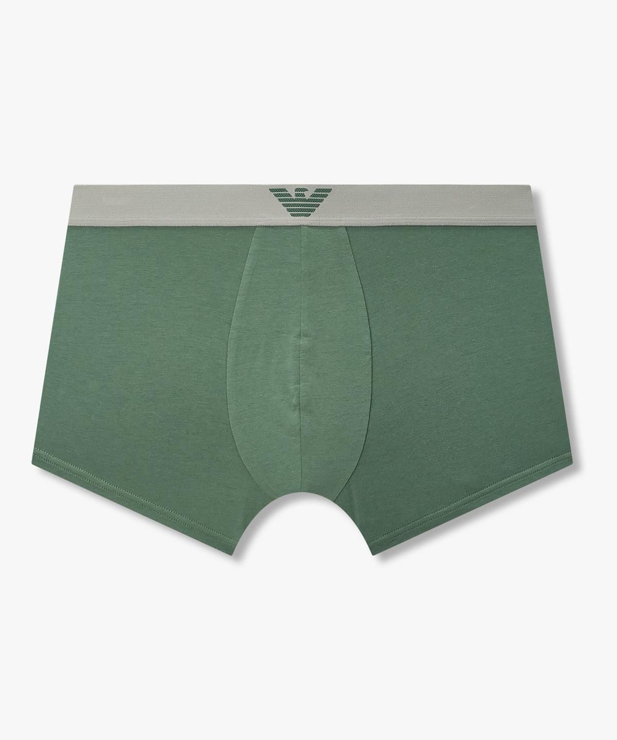 엠포리오 아르마니 언더웨어(EMPORIO ARMANI UNDERWEAR) 남성 센터 이글 로고 디테일 드로즈_그린 0816312003