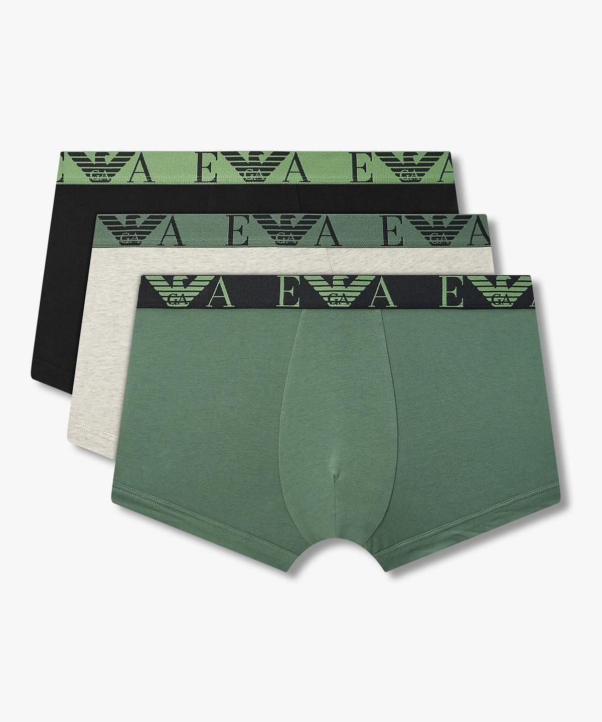 엠포리오 아르마니 언더웨어(EMPORIO ARMANI UNDERWEAR) 남성 콤비네이션 로고 드로즈 3PACK_멀티 08M6363006