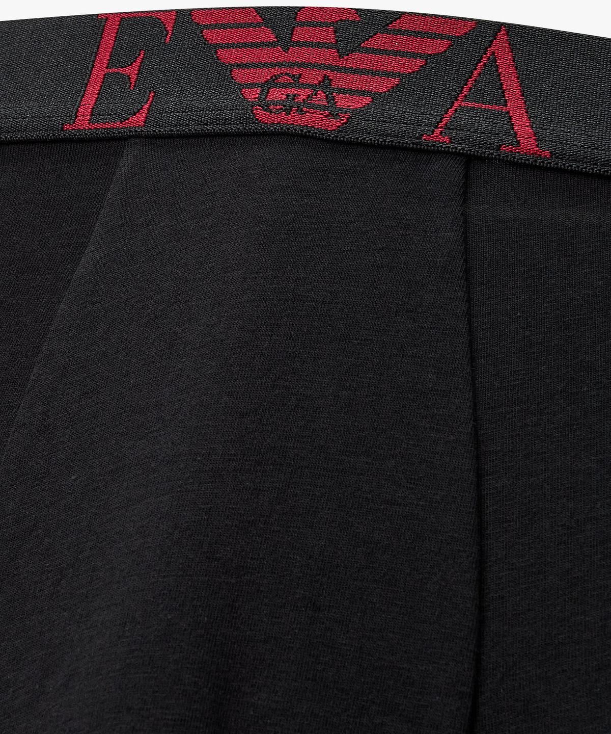 엠포리오 아르마니 언더웨어(EMPORIO ARMANI UNDERWEAR) 남성 웨이스트 로고 밴딩 드로즈_내츄럴 블랙 08M6312008