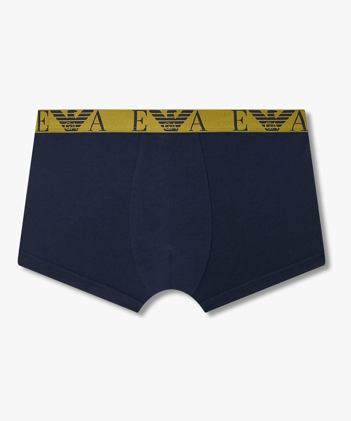 엠포리오 아르마니 언더웨어(EMPORIO ARMANI UNDERWEAR) 남성 웨이스트 로고 밴딩 드로즈_마린 08M6312001