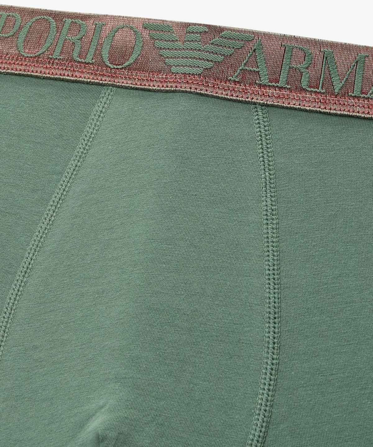 엠포리오 아르마니 언더웨어(EMPORIO ARMANI UNDERWEAR) 남성 글로시 밴딩 로고 드로즈_그린 0816312028