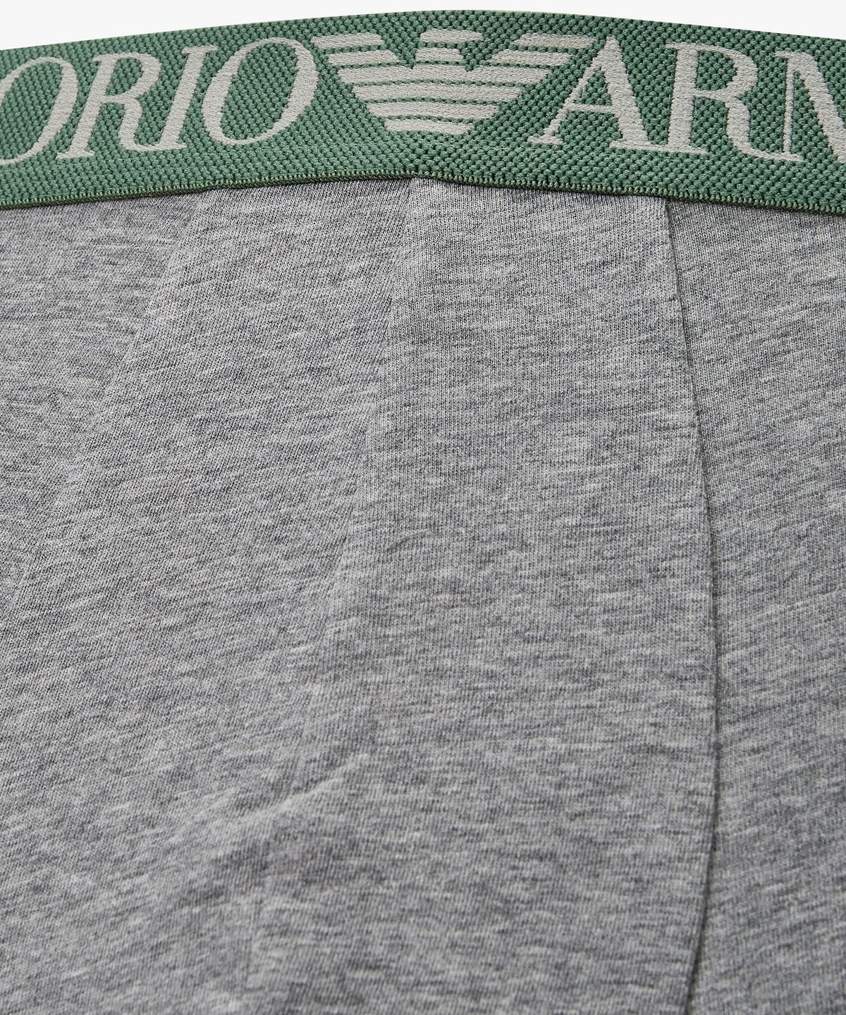 엠포리오 아르마니 언더웨어(EMPORIO ARMANI UNDERWEAR) 남성 배색 트림 로고 밴딩 드로즈_그레이 0816312004