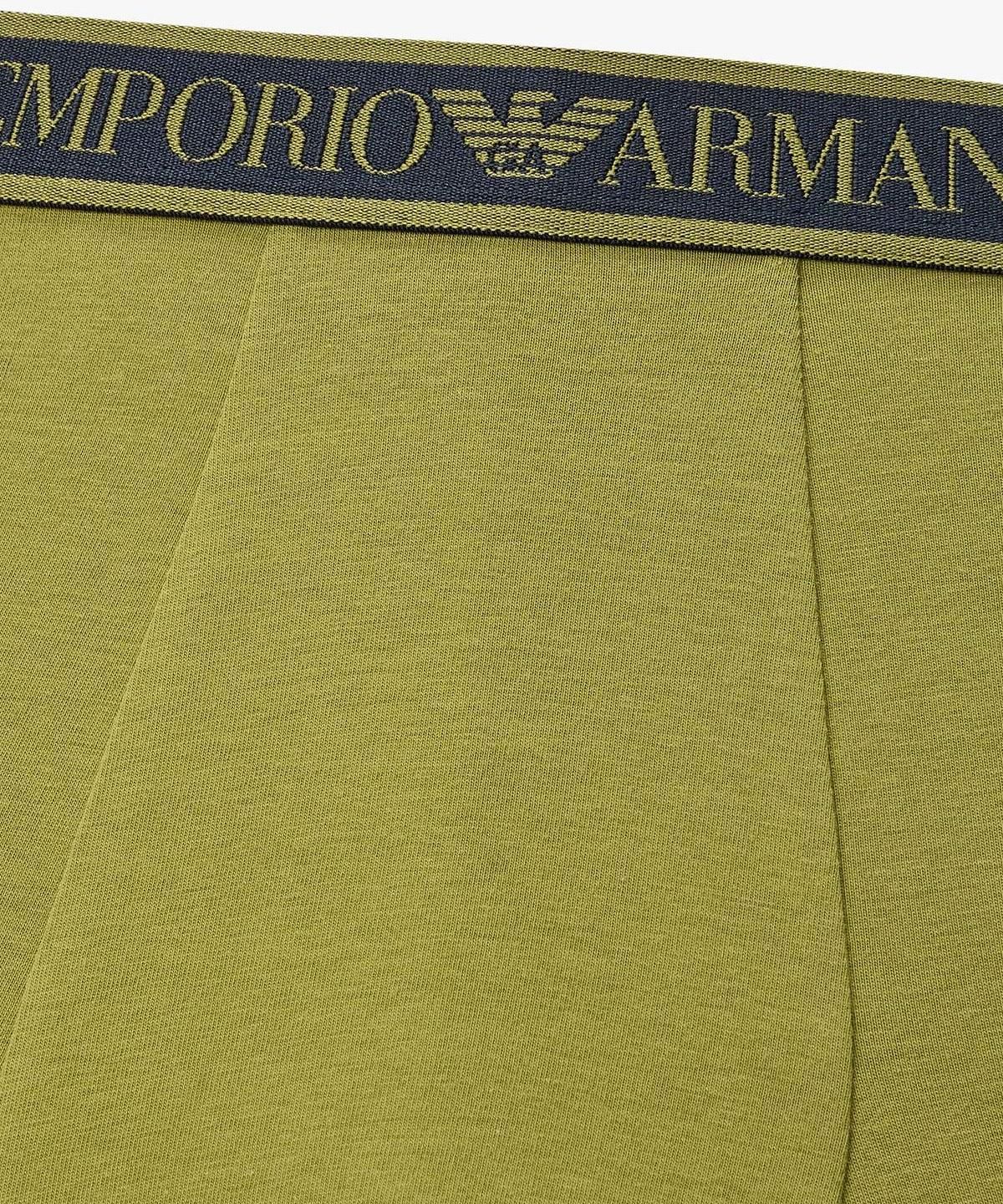엠포리오 아르마니 언더웨어(EMPORIO ARMANI UNDERWEAR) 남성 자카드 로고 프린트 드로즈_올리브 0816312025