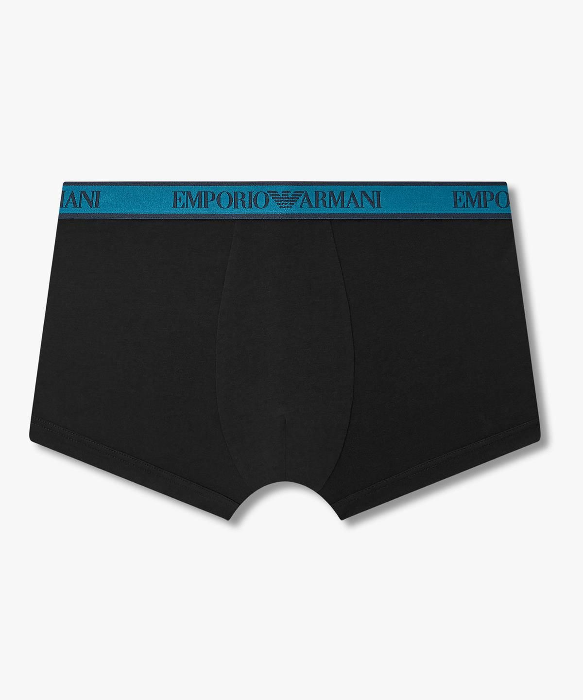 엠포리오 아르마니 언더웨어(EMPORIO ARMANI UNDERWEAR) 남성 글로시 배색 로고 드로즈 3PACK_블랙 08M6363010