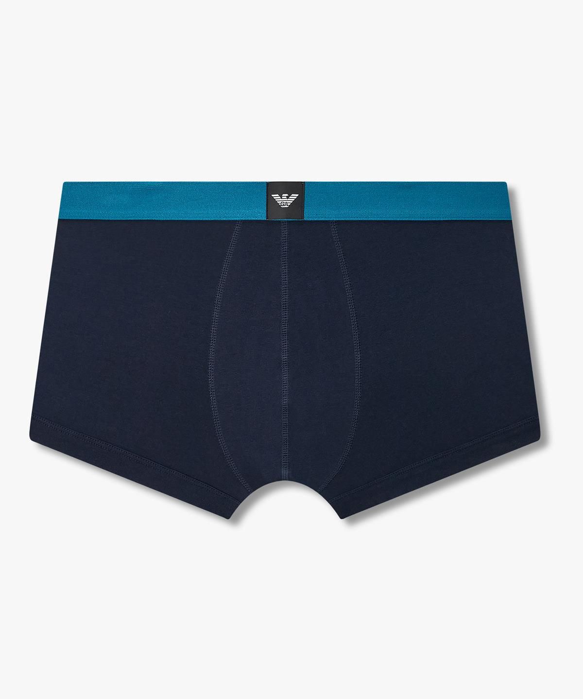 엠포리오 아르마니 언더웨어(EMPORIO ARMANI UNDERWEAR) 남성 배색 이글 로고 패치 드로즈_다크블루 08M6312029