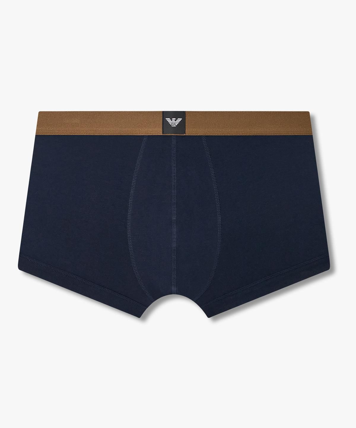 엠포리오 아르마니 언더웨어(EMPORIO ARMANI UNDERWEAR) 남성 배색 이글 로고 패치 드로즈_다크 네이비 08M6312026