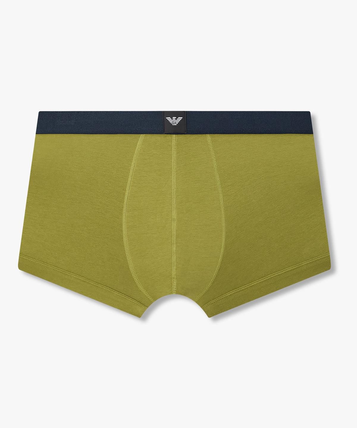 엠포리오 아르마니 언더웨어(EMPORIO ARMANI UNDERWEAR) 남성 배색 이글 로고 패치 드로즈_올리브 08M6312025