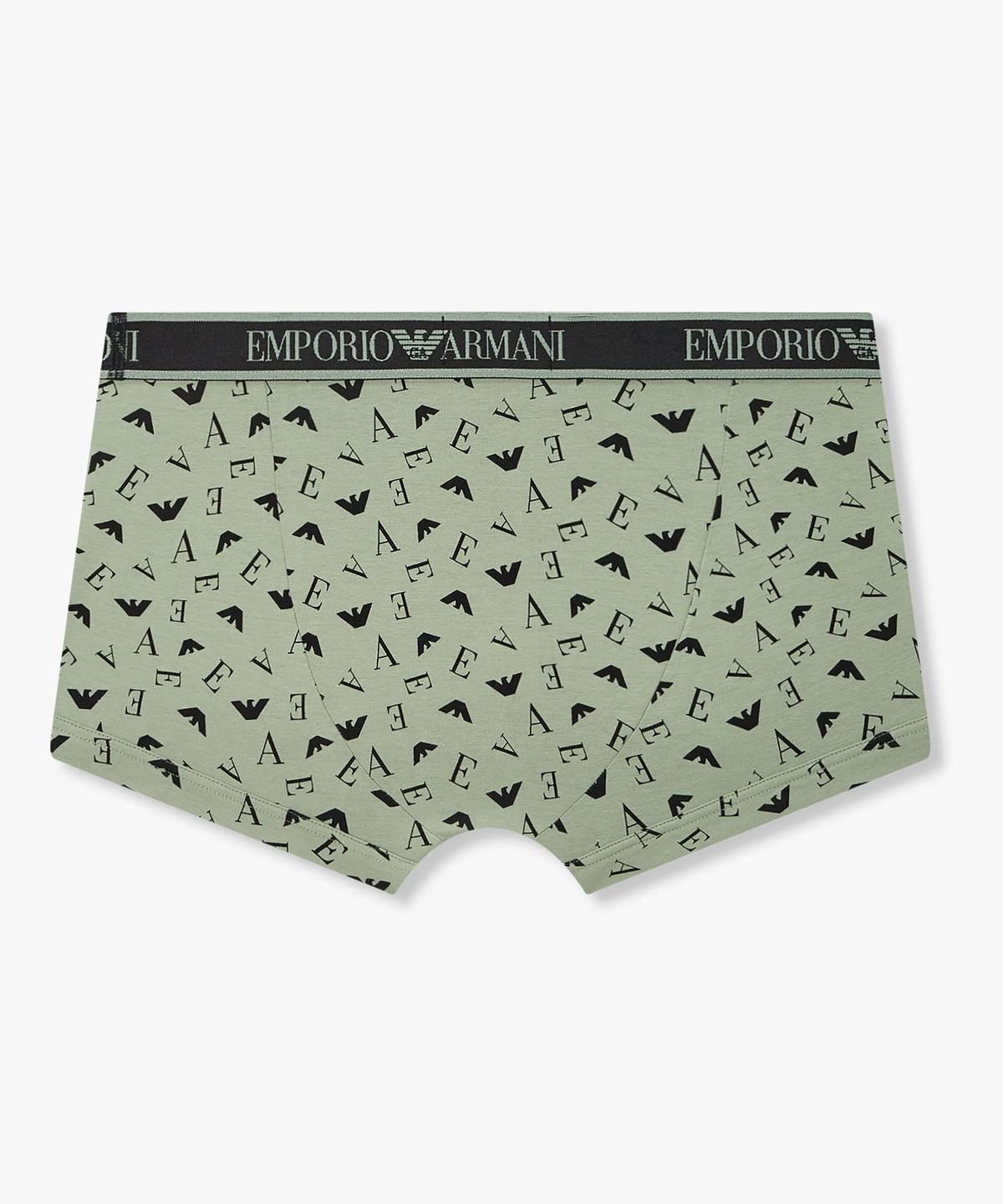 엠포리오 아르마니 언더웨어(EMPORIO ARMANI UNDERWEAR) 남성 올오버 모노그램 패턴 드로즈_라이트 그린 08M6312012
