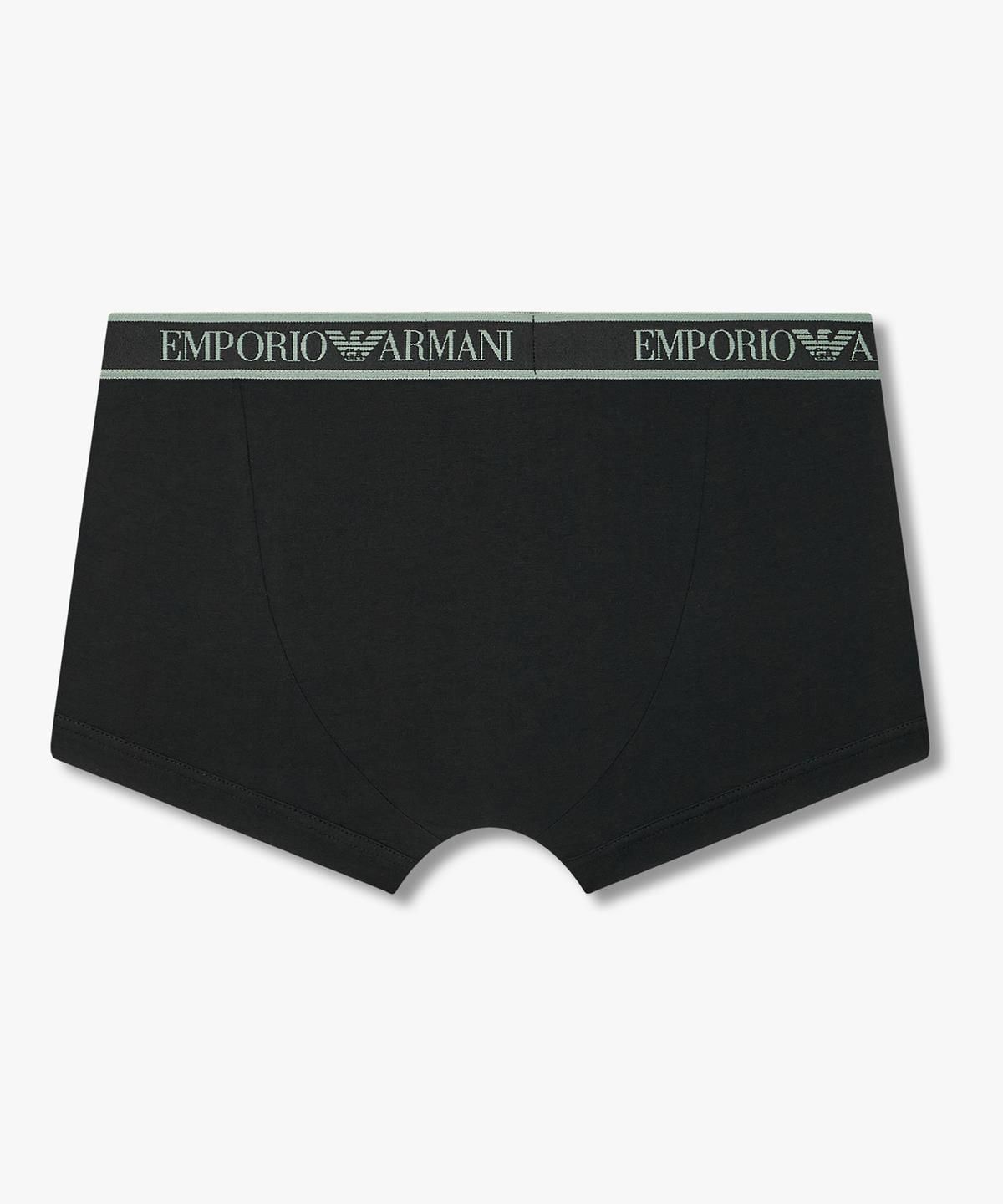 엠포리오 아르마니 언더웨어(EMPORIO ARMANI UNDERWEAR) 남성 배색 자카드 로고 밴딩 드로즈_내츄럴 블랙 08M6312011
