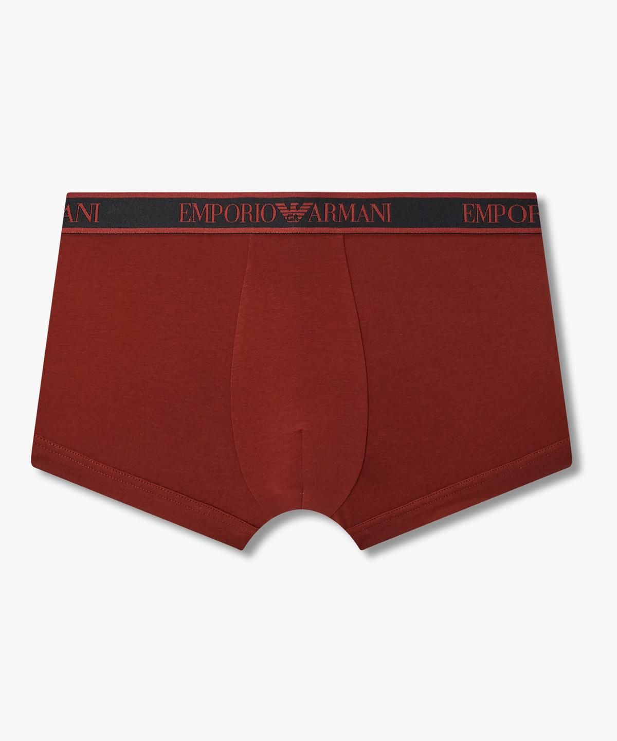 엠포리오 아르마니 언더웨어(EMPORIO ARMANI UNDERWEAR) 남성 배색 자카드 로고 밴딩 드로즈_버밀리언 08M6312010