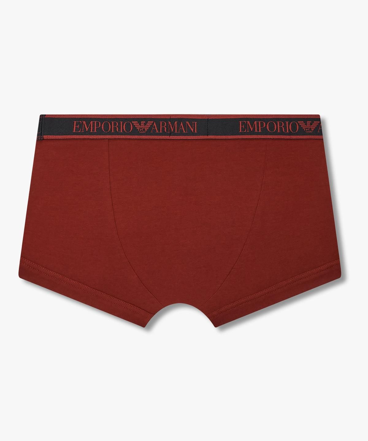엠포리오 아르마니 언더웨어(EMPORIO ARMANI UNDERWEAR) 남성 배색 자카드 로고 밴딩 드로즈_버밀리언 08M6312010
