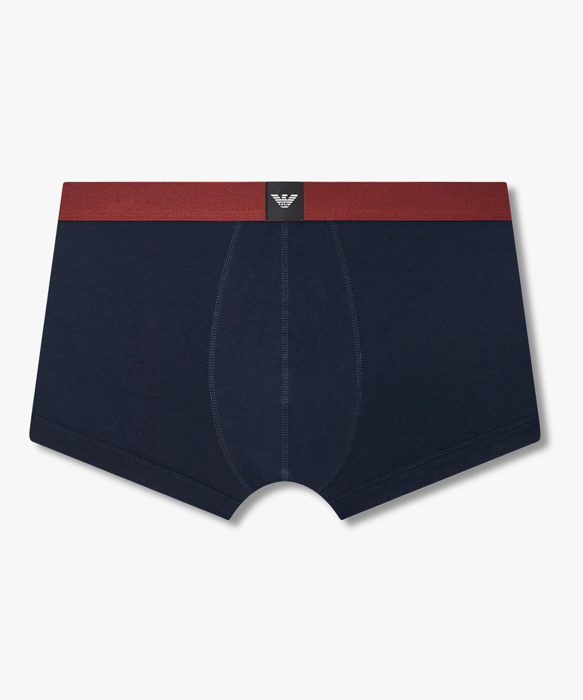 엠포리오 아르마니 언더웨어(EMPORIO ARMANI UNDERWEAR) 남성 배색 이글 로고 패치 드로즈_오션 08M6312023