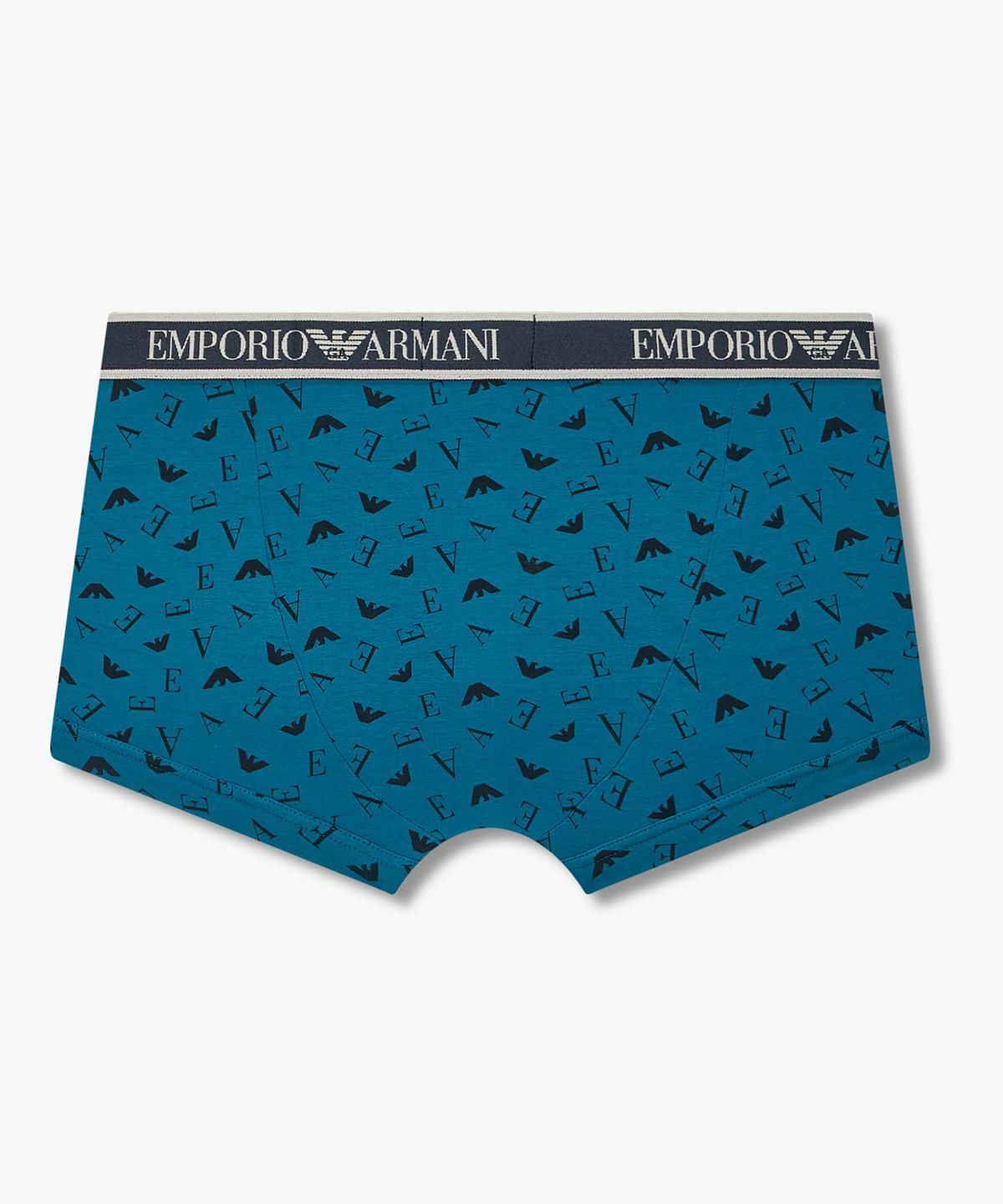 엠포리오 아르마니 언더웨어(EMPORIO ARMANI UNDERWEAR) 남성 올오버 모노그램 패턴 드로즈_블루
