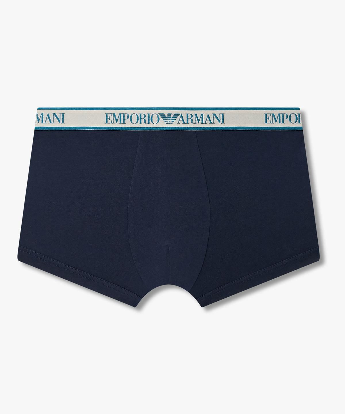 엠포리오 아르마니 언더웨어(EMPORIO ARMANI UNDERWEAR) 남성 배색 자카드 로고 밴딩 드로즈_마린 08M6312020