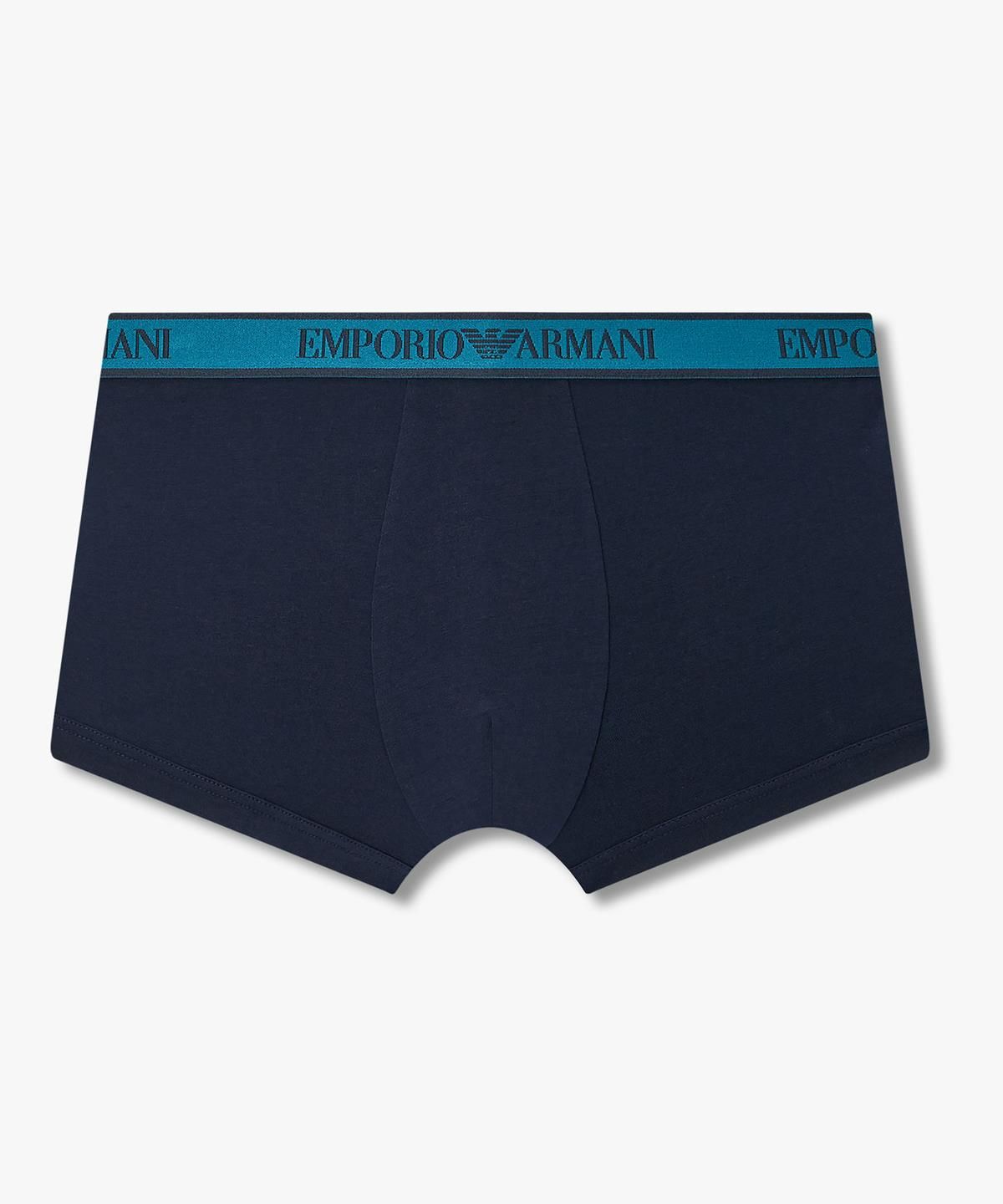 엠포리오 아르마니 언더웨어(EMPORIO ARMANI UNDERWEAR) 남성 배색 자카드 로고 밴딩 드로즈_네이비 08M6312019