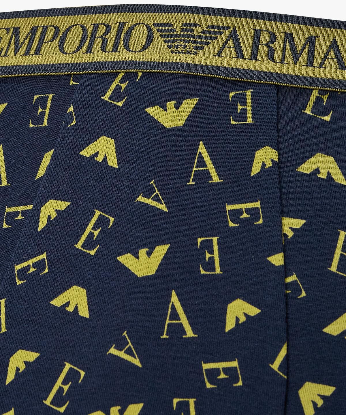 엠포리오 아르마니 언더웨어(EMPORIO ARMANI UNDERWEAR) 남성 올오버 모노그램 패턴 드로즈_네이비 08M6312018