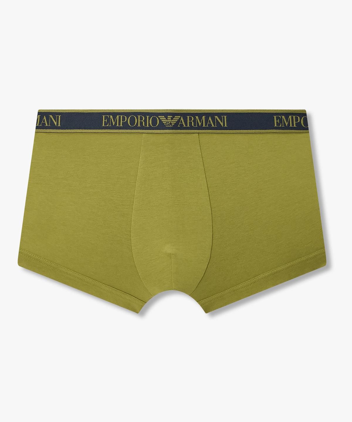 엠포리오 아르마니 언더웨어(EMPORIO ARMANI UNDERWEAR) 남성 배색 자카드 로고 밴딩 드로즈_올리브 08M6312017