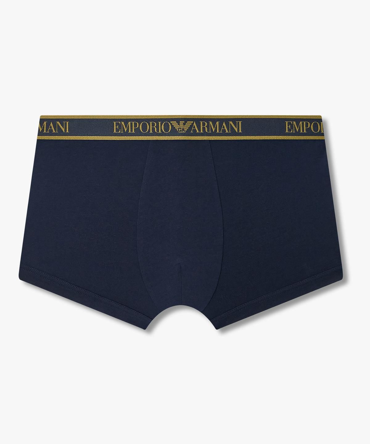 엠포리오 아르마니 언더웨어(EMPORIO ARMANI UNDERWEAR) 남성 배색 자카드 로고 밴딩 드로즈_다크 인디고 08M6312016