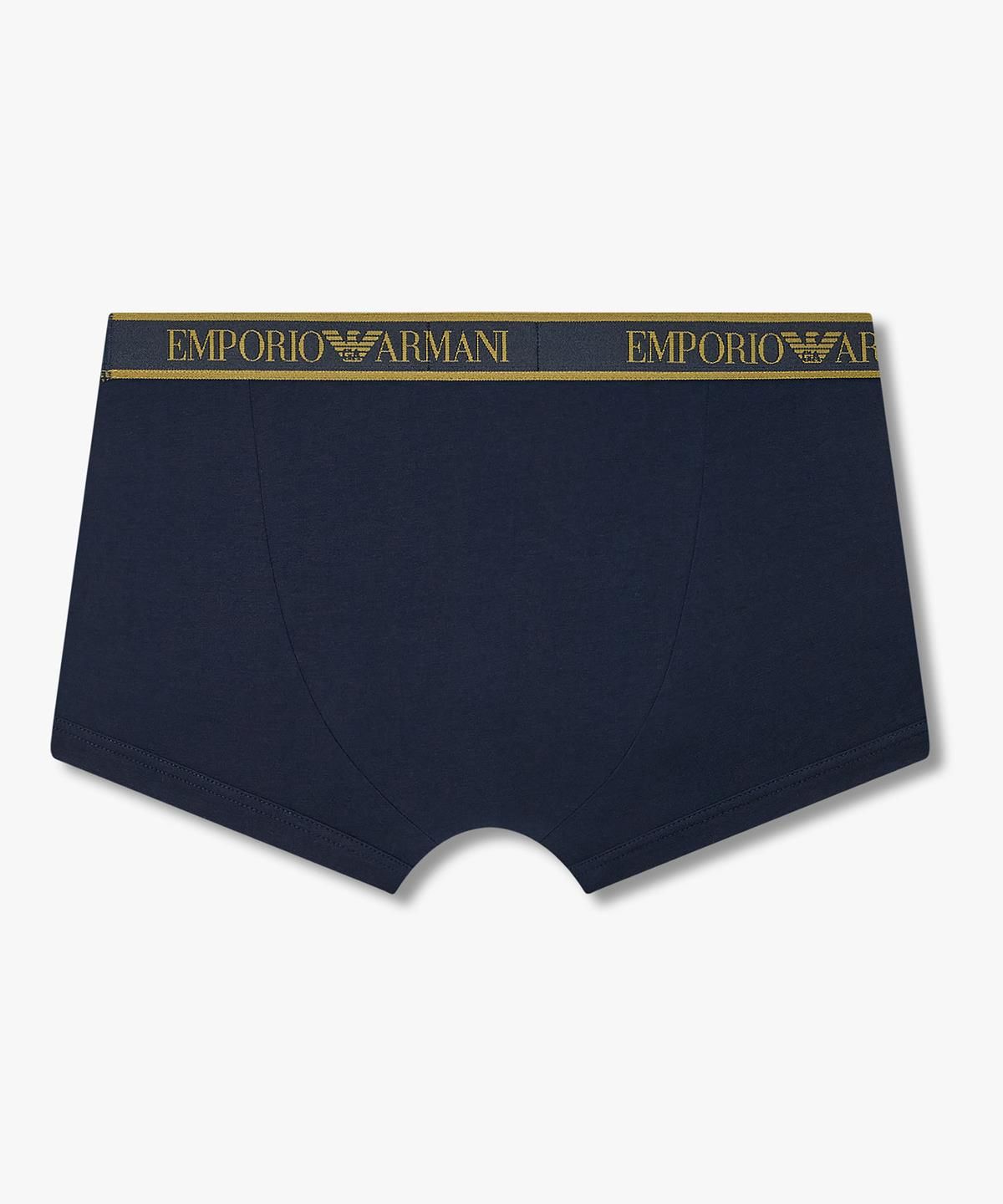 엠포리오 아르마니 언더웨어(EMPORIO ARMANI UNDERWEAR) 남성 배색 자카드 로고 밴딩 드로즈_다크 인디고 08M6312016